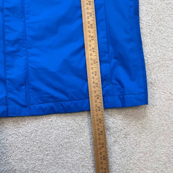 Columbia XL Omni-Tech Rain Jacket Blue Hooded Waterproof Shell Zip Up - Picture 10 of 12